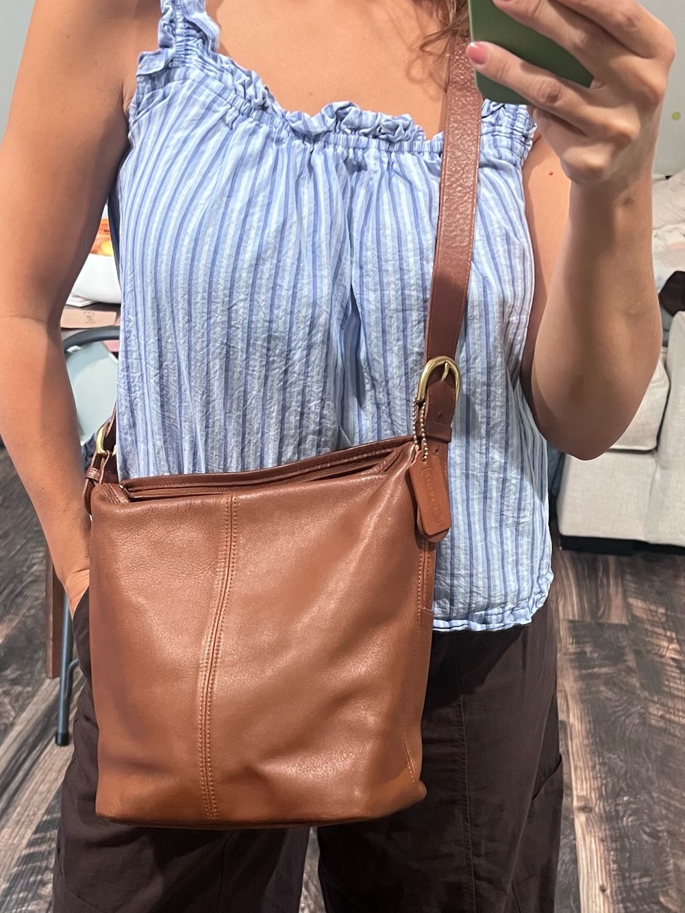 Vintage Coach Rivington Soho 4141 Brown Leather Crossbody Bag